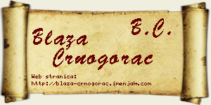Blaža Crnogorac vizit kartica